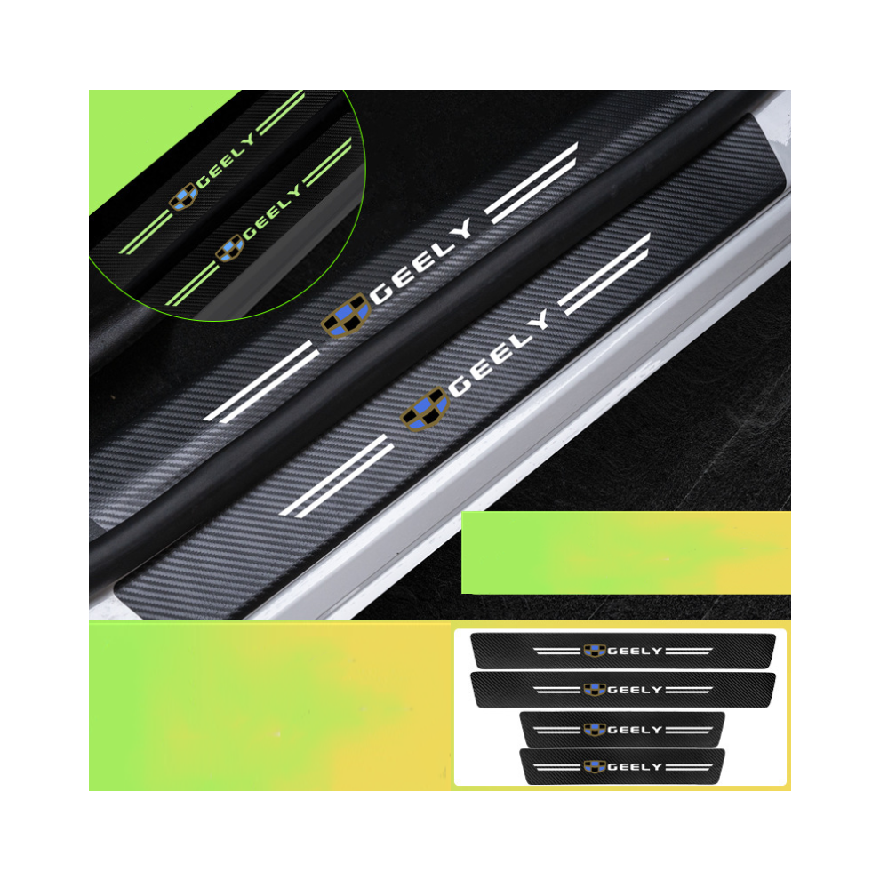 Newjass (Geely) Car Door Plate Sill Scuff Anti Scratch Luminous Sticker