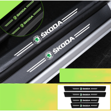 (Skoda ) Car Door Plate Sill Scuff Anti Scratch Luminous Sticker