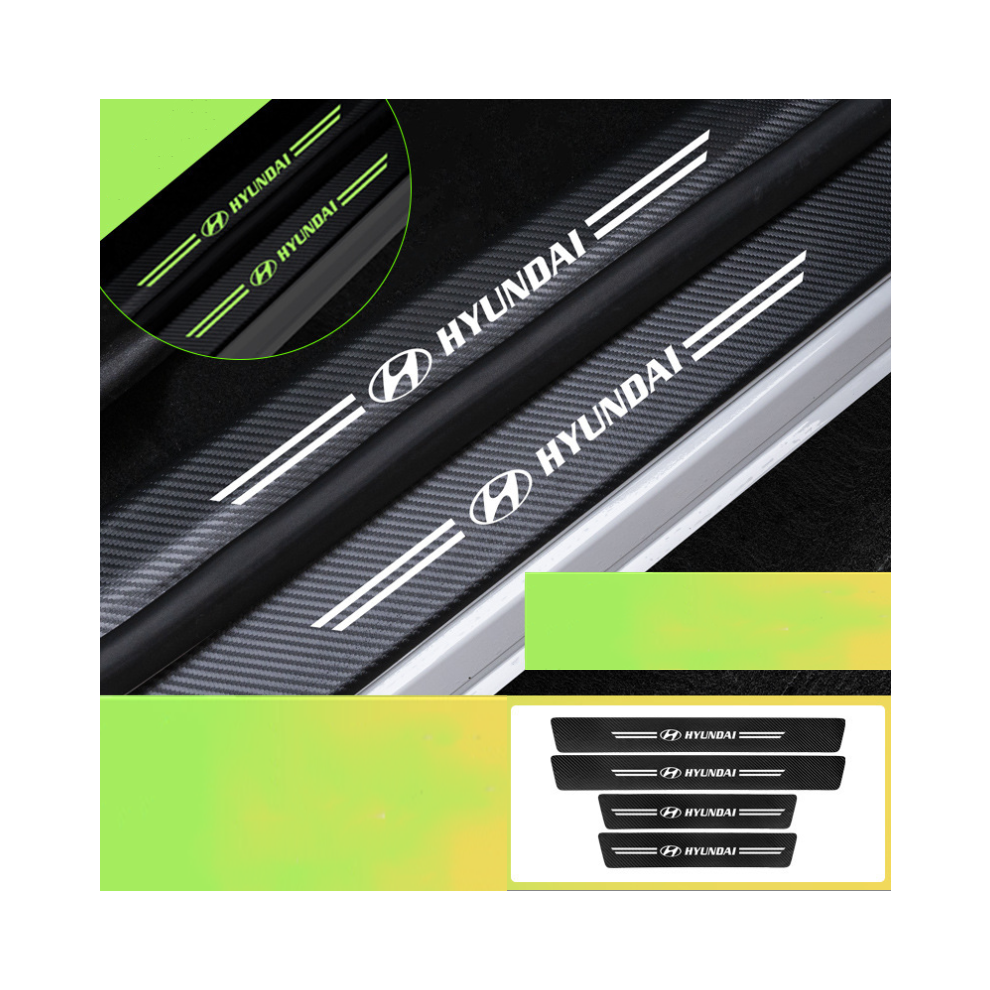 Newjass (Hyundai) Car Door Plate Sill Scuff Anti Scratch Luminous Sticker