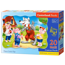 Puslespil 20 maxi - Tre små grise CASTOR