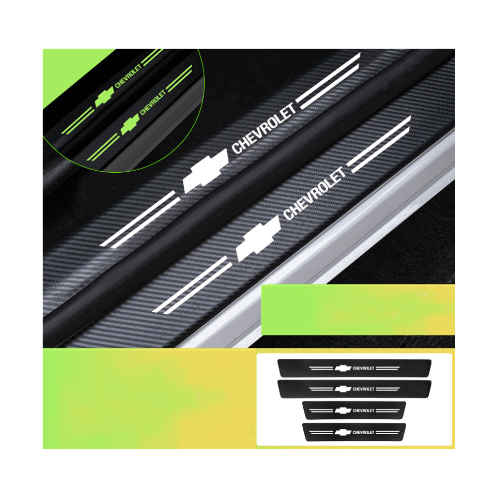 (Chevrolet) Car Door Plate Sill Scuff Anti Scratch Luminous Sticker 8381923453091