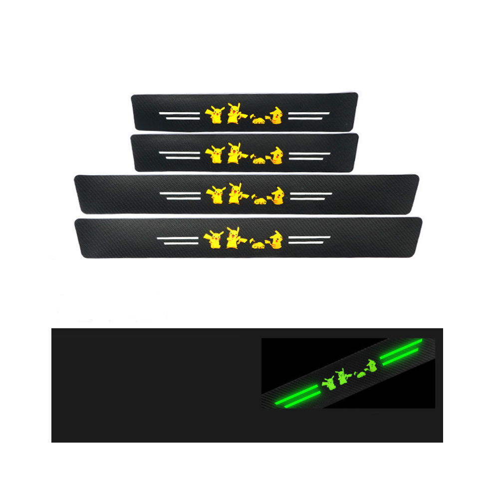 (Pikachu) Car Door Plate Sill Scuff Anti Scratch Luminous Sticker 8381923453114