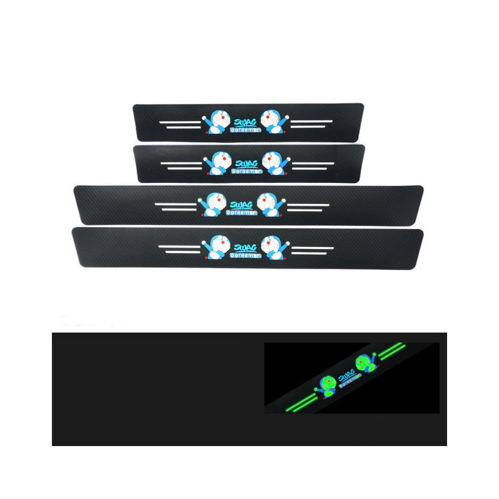 (Doraemon) Car Door Plate Sill Scuff Anti Scratch Luminous Sticker 8381923453121