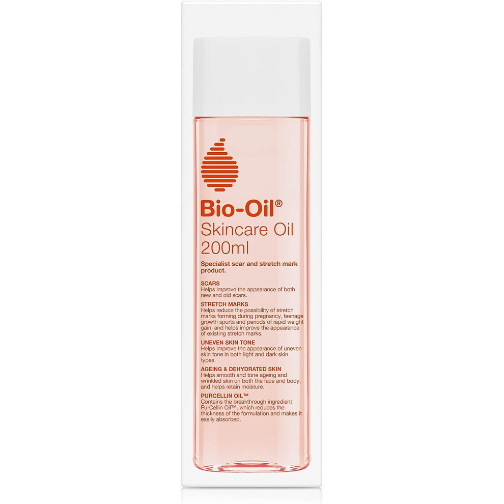 Bio-Oil Skincare Oil - Improve the Appearance of Scars, Stretch Marks and Skin Tone - 1 x 200 ml