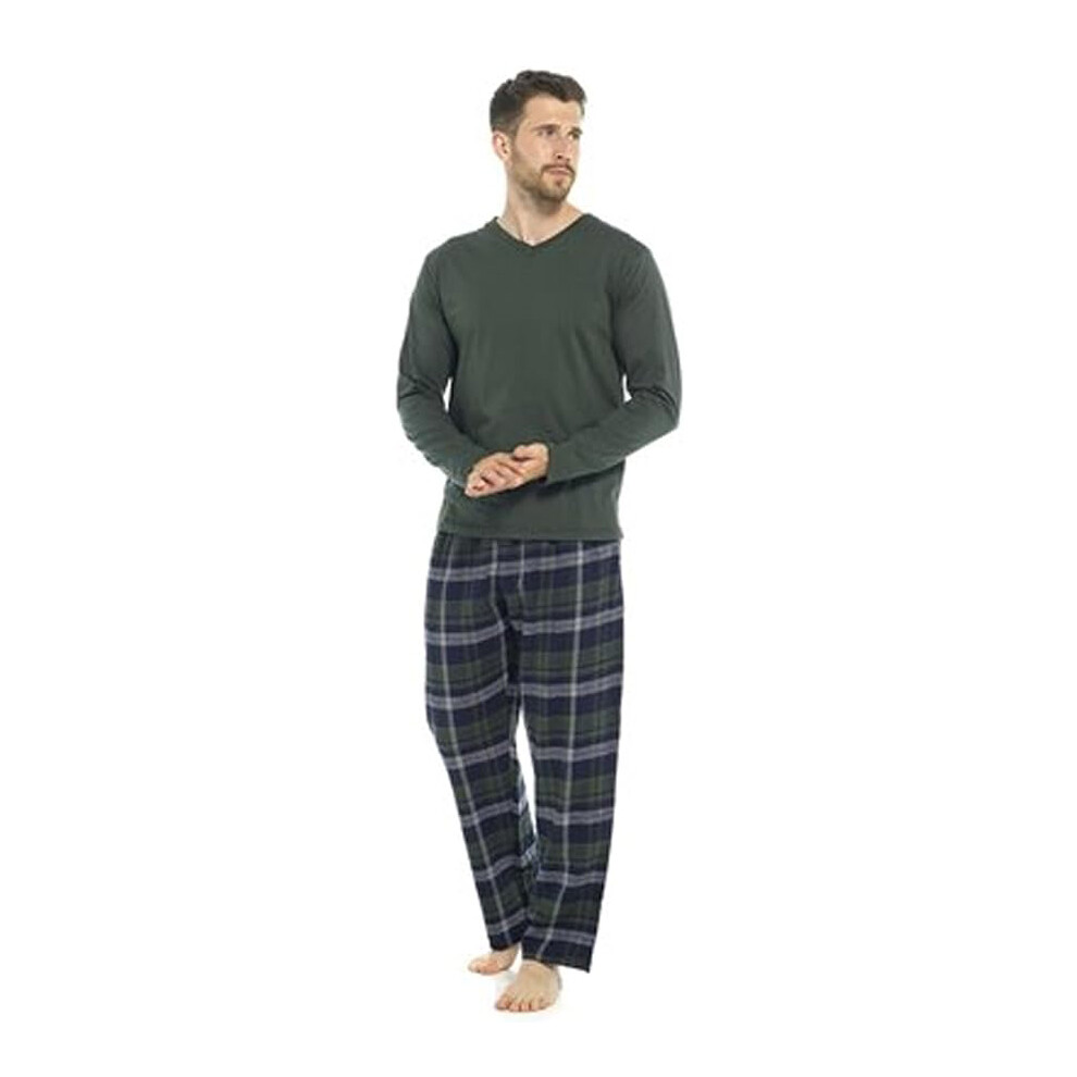 (L) Men's Cotton Yarn Dyed Check Pattern Lounge Wear