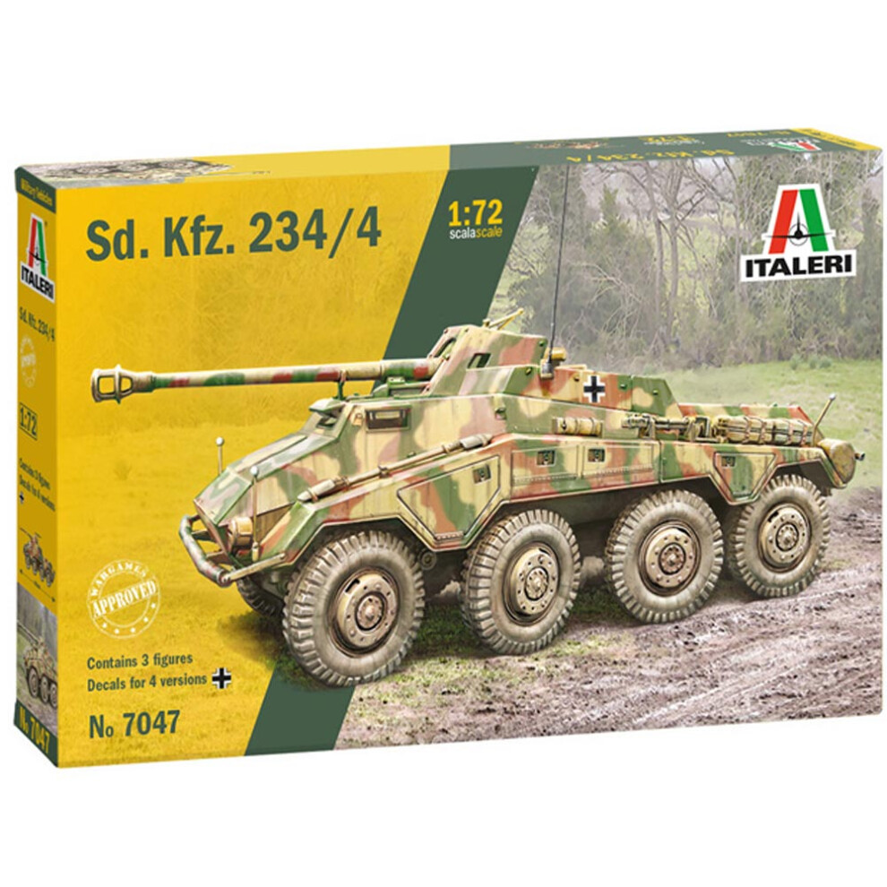 Italeri 7047 Sd.kfz. 234/4 Armoured Car 1:72 Plastic Model Kit