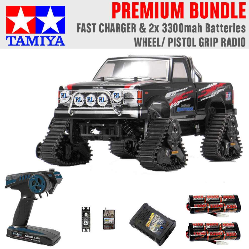 Tamiya RC 58690 Landfreeder Quadtrack (TT-02FT) 1:10 Premium Wheel Radio Bundle