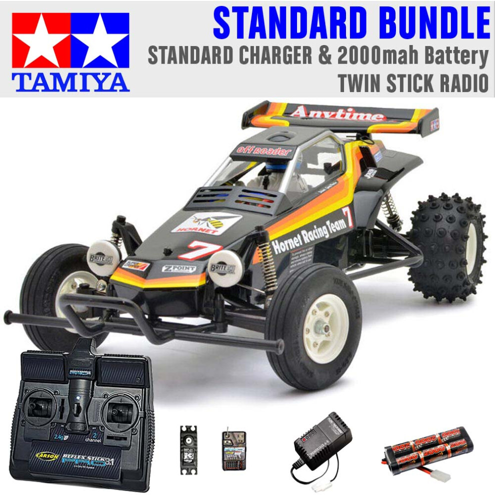 TAMIYA RC 58336 The Hornet 2004 1:10 Standard Stick Radio Bundle