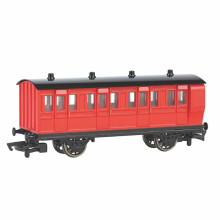 Bachmann 76039BE Red Brake Coach OO Scale Thomas & Friends – All-Metal Wheels, International-Style Hook-and-Loop Couplers, E-Z Track Compatible