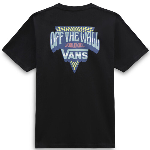 Vans (S, Black) Vans Mens Retro Roll Crew Neck Short Sleeve T-Shirt Tee Top