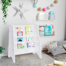 Modern Kids Children Book Shelf Sling Storage Rack Organizer Bookcase