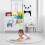 Modern Kids Children Book Shelf Sling Storage Rack Organizer Bookcase 16