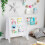 Modern Kids Children Book Shelf Sling Storage Rack Organizer Bookcase 17