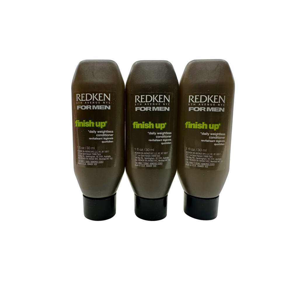 Redken for Men Finish Up Daily Weightless Conditioner 1 OZ Set of 3