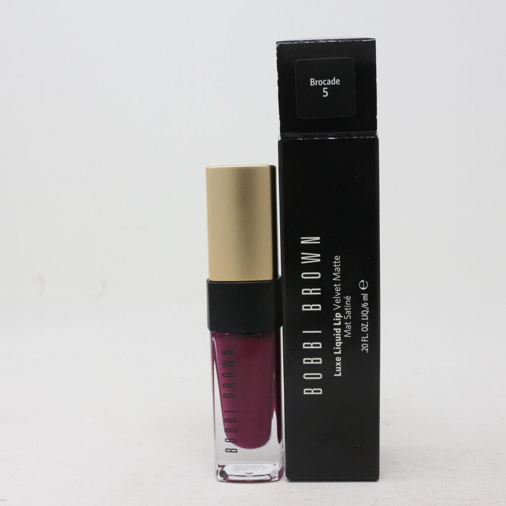 (5 Brocade) Bobbi Brown Luxe Liquid Lip Velvet Matte Lipstick  0.20oz/6ml New With Box