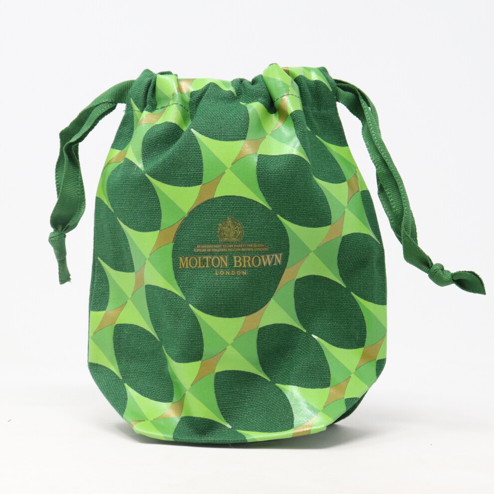 Molton Brown Green Print Drawstring Pouch  / New