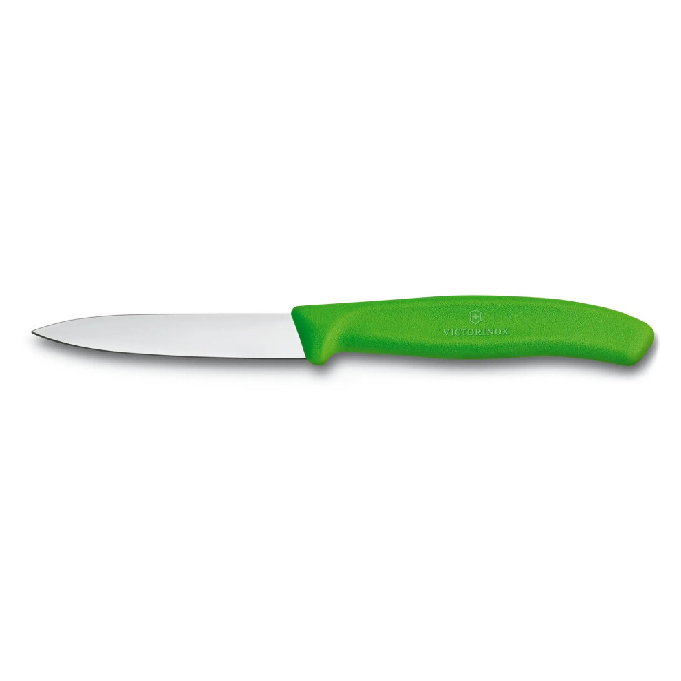 (green) Victorinox Paring Knife Fresh Colours collection - 8cm pointed - straight blade