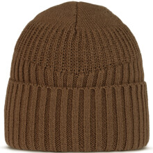 (One Size, Brindle Brown) Buff Unisex Renso Chunky Knit Cuffed Fleece Lined Beanie Hat