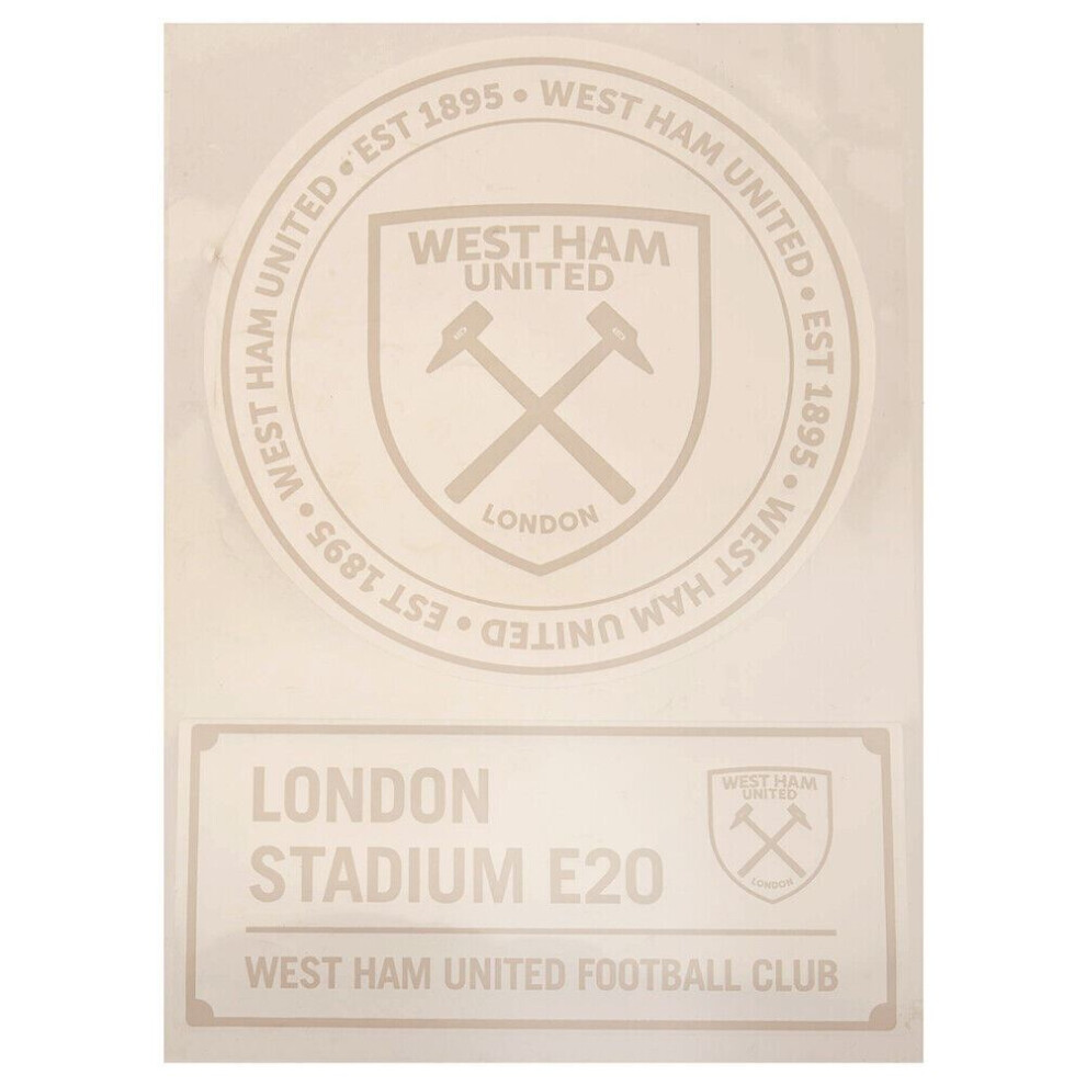 West Ham United FC 2 Pack A4 Car Decal