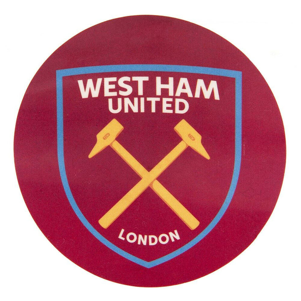 West Ham United Fc Crest Single Car Sticker 5055488253658