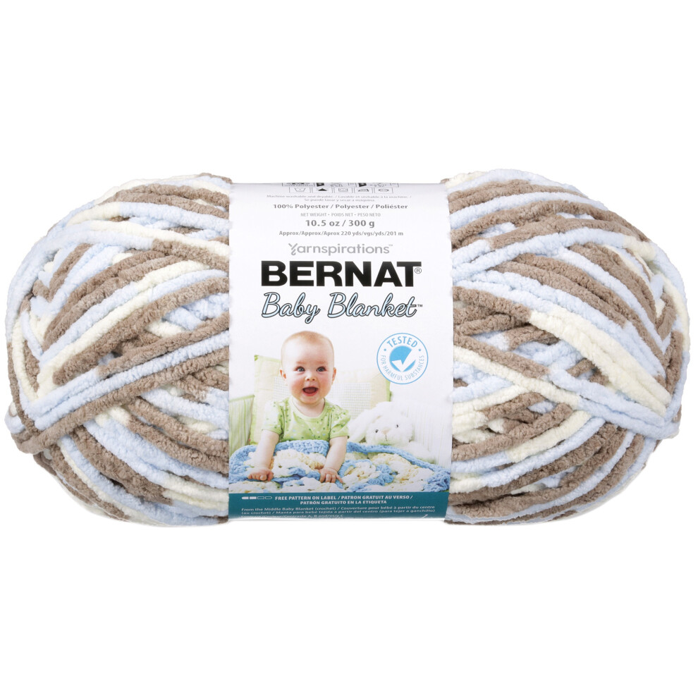 Bernat Baby Blanket Big Ball Yarn - Little Cosmos (161104-4128) Luxuriously Soft, 100% Polyester, Machine Washable