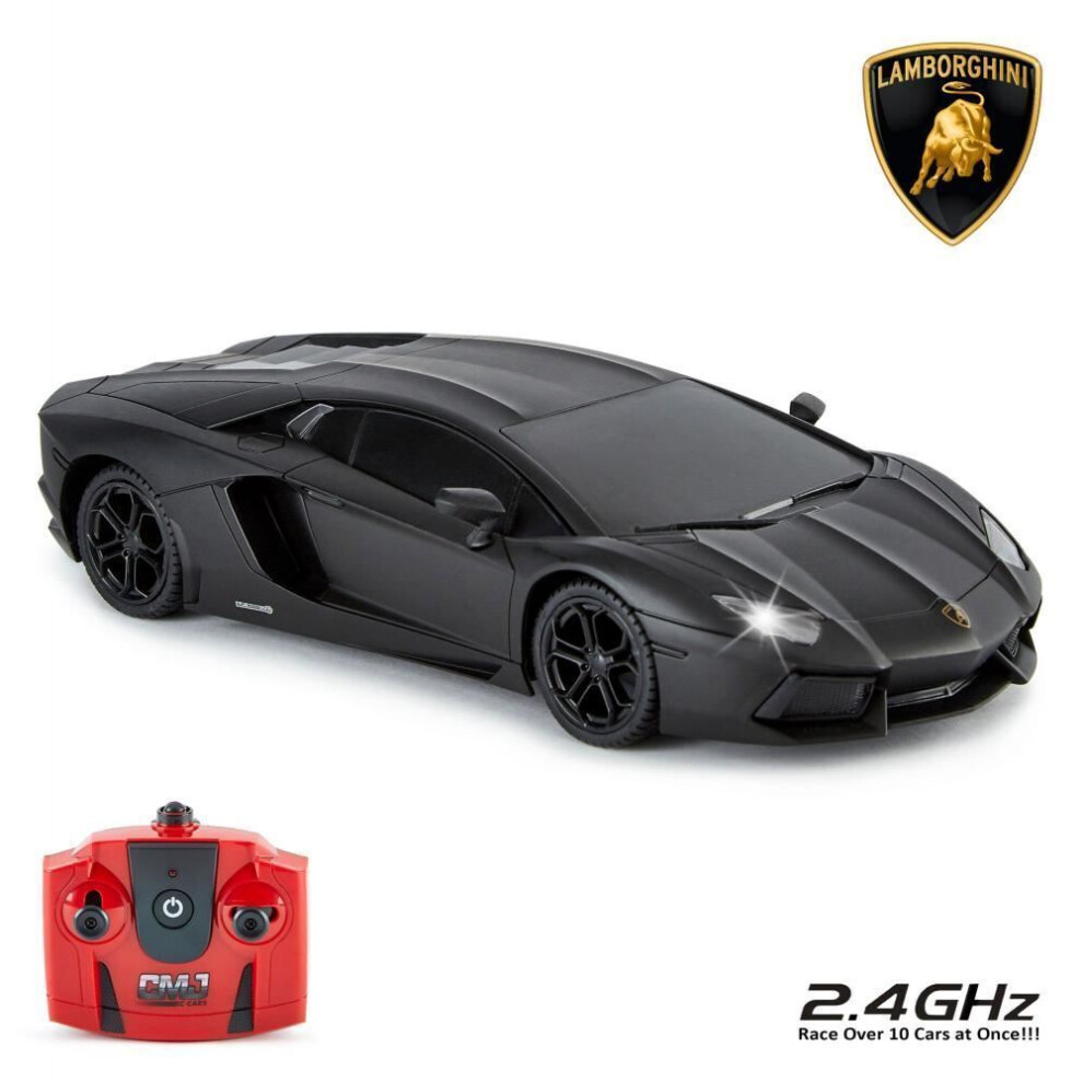 Lamborghini Aventador Black Radio Controlled Car 1:24 Scale