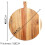 GEEZY GEEZY Round Wooden Chopping Board with Handle Large Pizza Serving Platter Home Kitchen 6