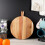 GEEZY GEEZY Round Wooden Chopping Board with Handle Large Pizza Serving Platter Home Kitchen 4