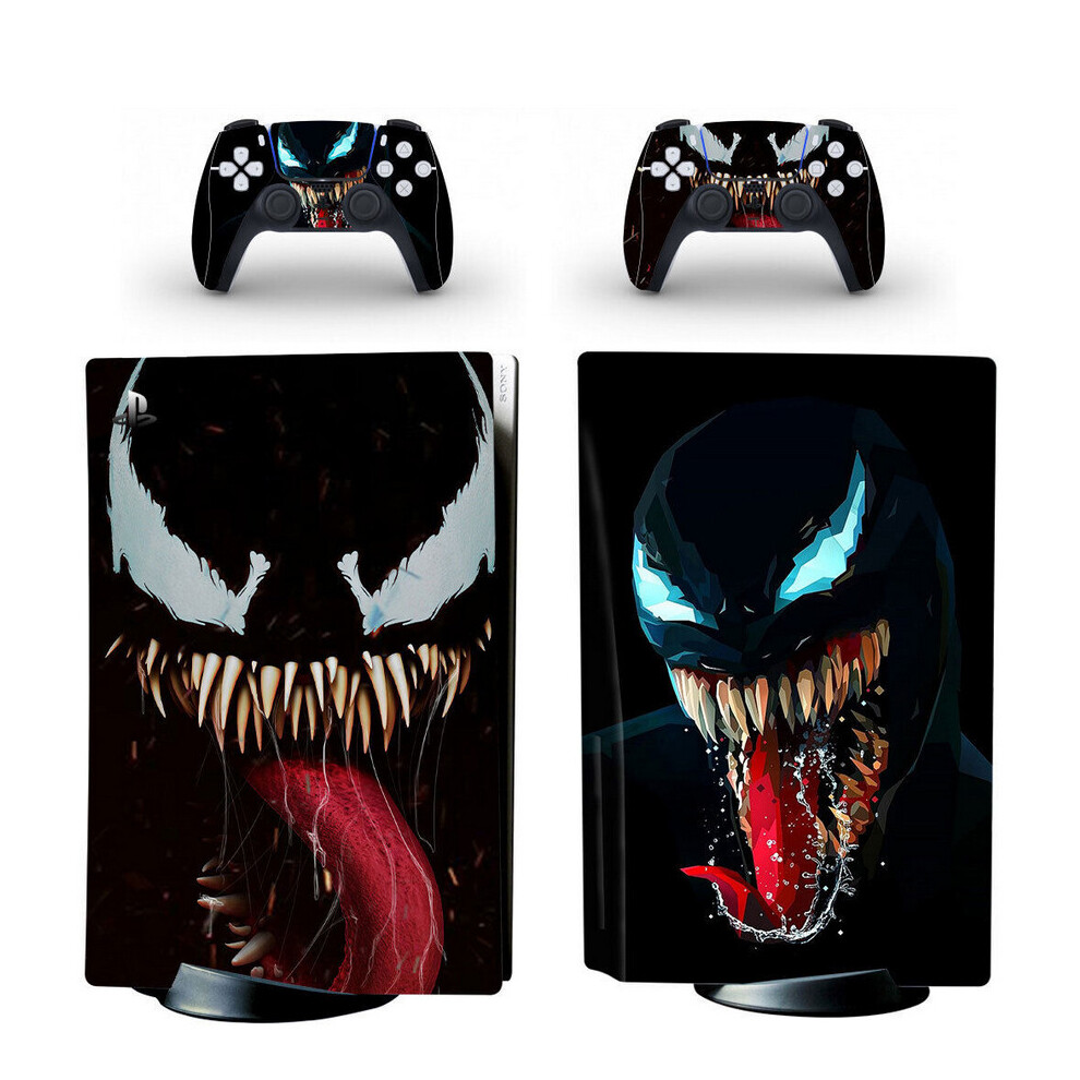 Venom Face Skin Sticker For Ps5 Disc Console 4754135893940
