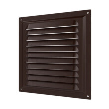 Brown Air Vent Grille with Fly Screen (150mm x 150mm)