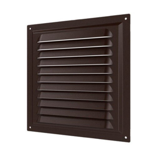 Brown Air Vent Grille with Fly Screen (150mm x 150mm)