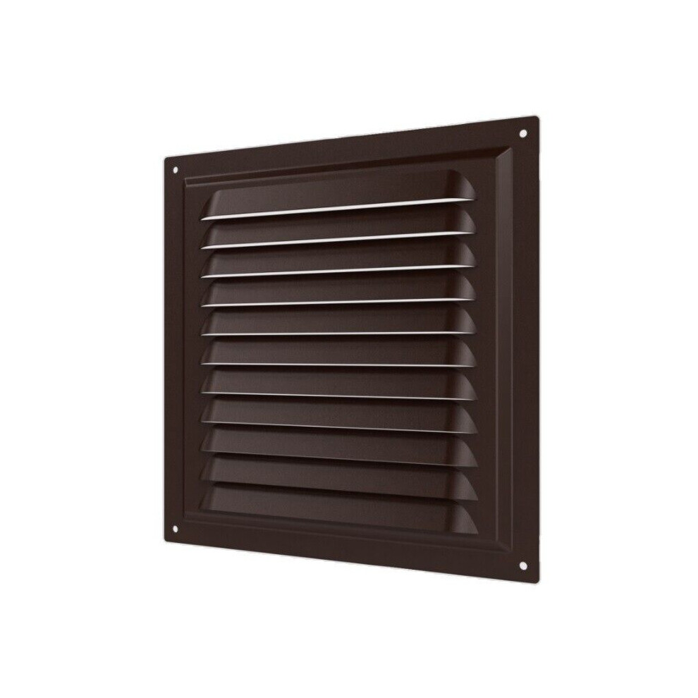 Brown Air Vent Grille with Fly Screen (150mm x 150mm)