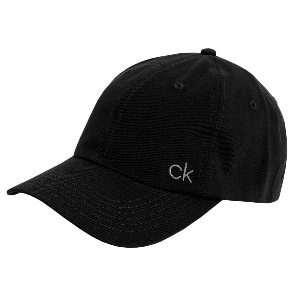 (One Size, Black) Calvin Klein Mens 2021 Classic Cotton Adjustable 6 Panel Baseball Cap