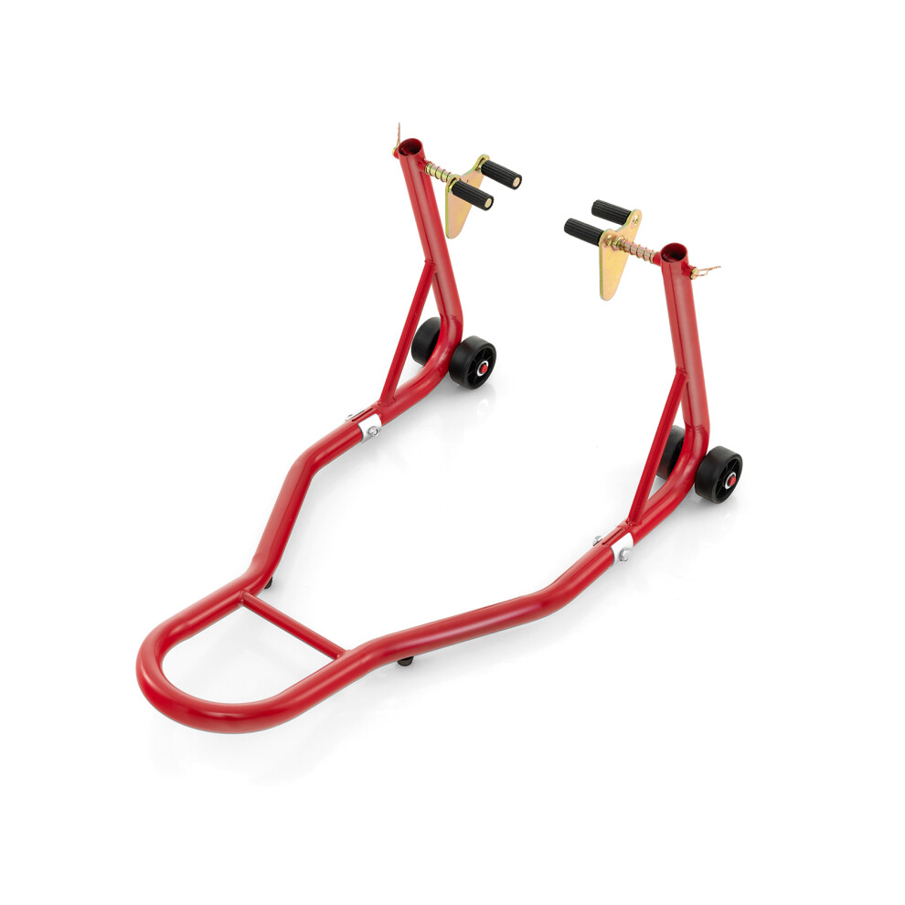 Front Wheel Motorbike Stand Paddock Lift Motorcycle Stand W/ Wheels 798470230101