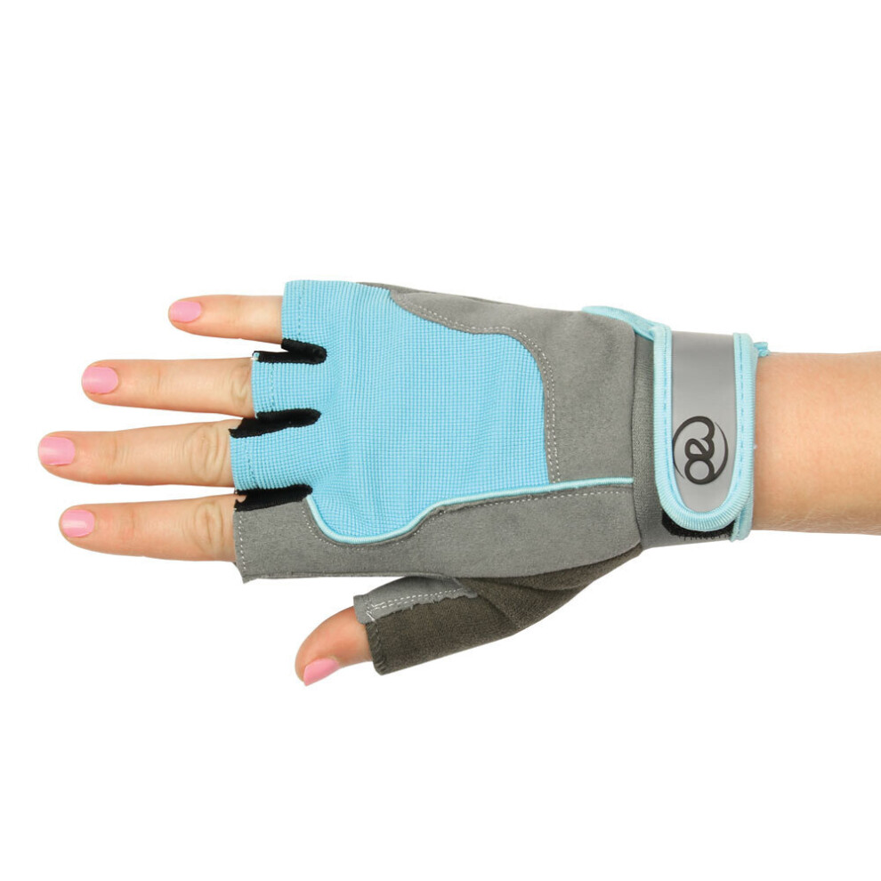 (M, Blue/Grey) Fitness Mad Womens/Ladies Cross Training Gloves