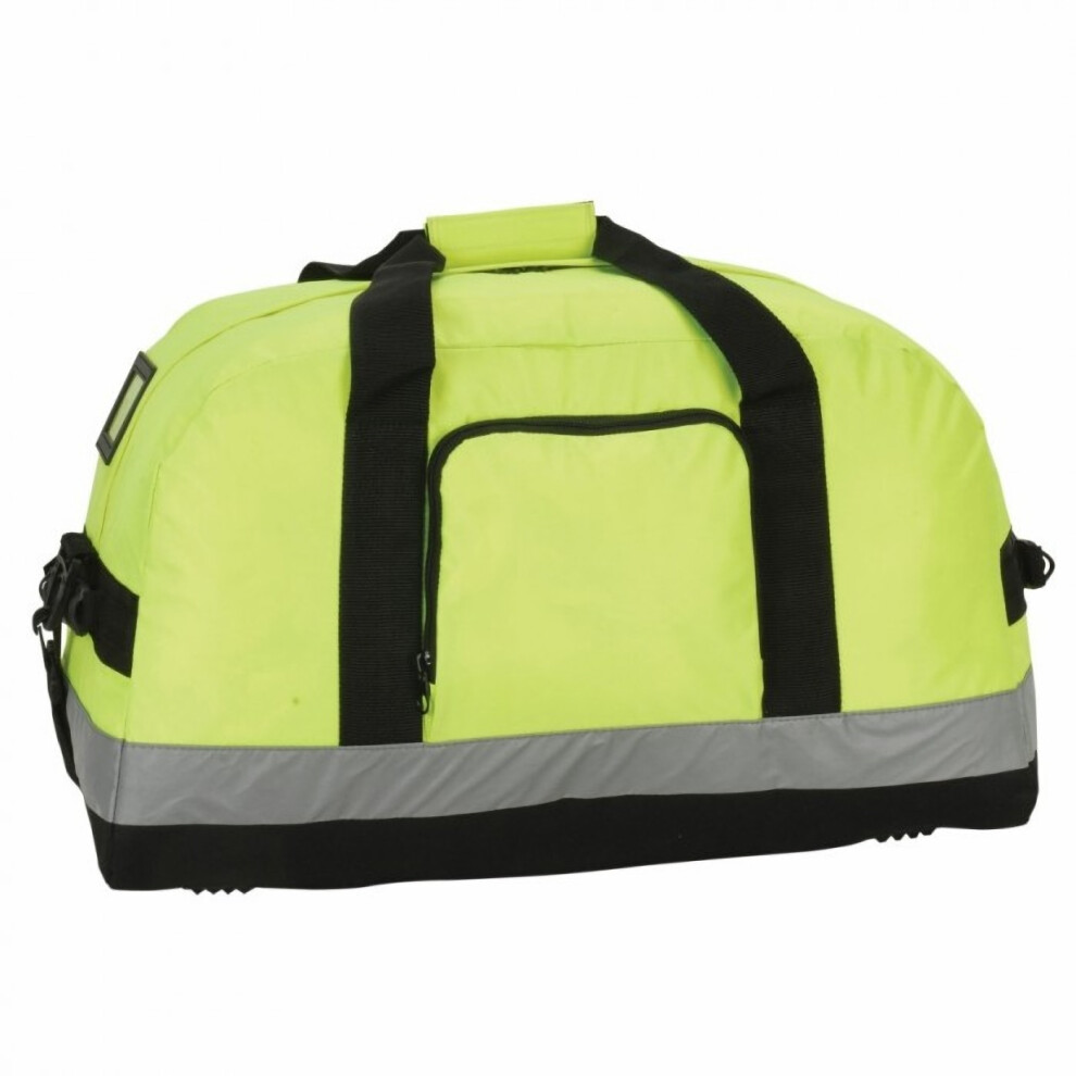 (One Size, Hi-Vis Yellow) Shugon Seattle Workwear Hi-Vis Holdall / Duffle Bag - 50 Litres