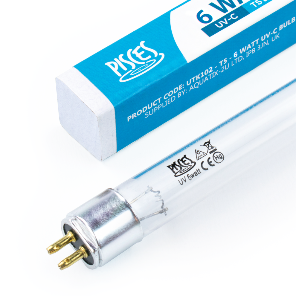 Pisces 6w (watt) T5 Replacement UV Bulb Tube Lamp for Pond Filter UVC