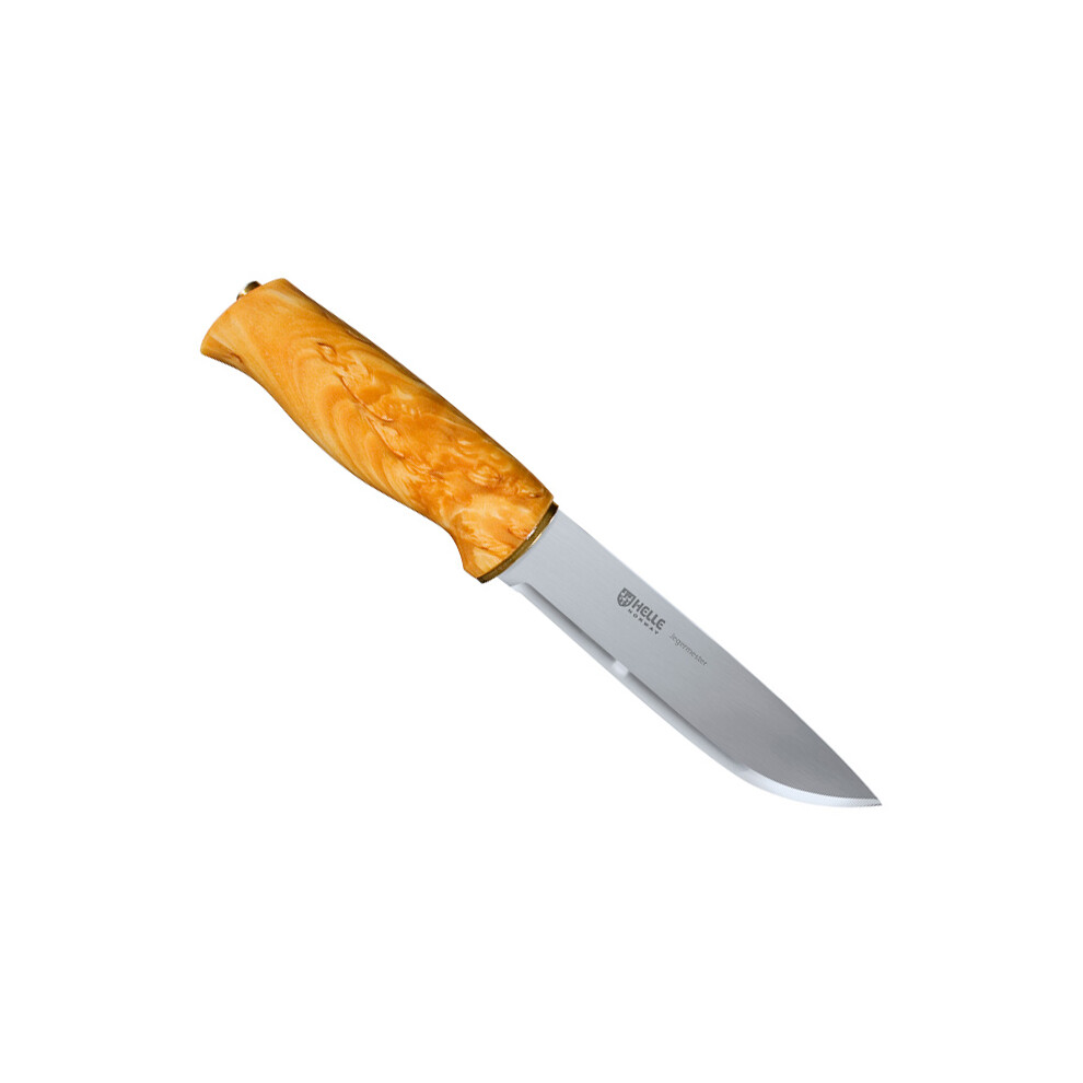 HELLE Jegermester game knife - 5.31 inch blade - Curly birch handle