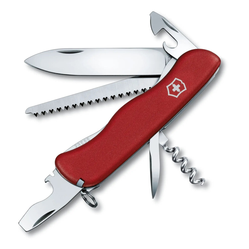 (red) Victorinox Forester Swiss Army Knife with Wood saw + Lock blade - Genuine Swiss