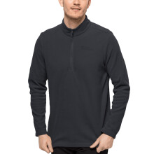 (2XL, Phantom) Jack Wolfskin Mens Taunus Half Zip Outdoor Warm Winter Pullover Fleece Jumper