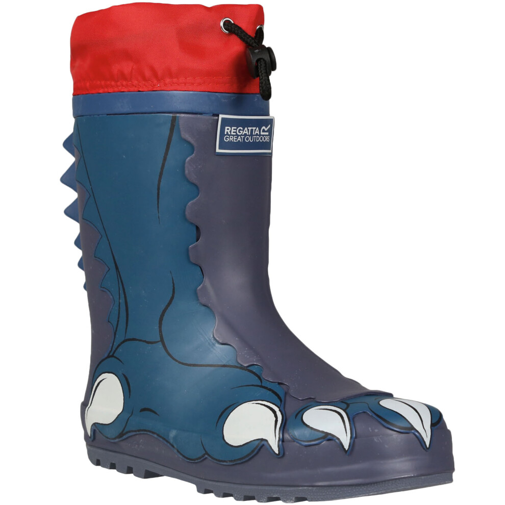 Regatta Kids’ Mudplay Animal Wellies - Blue UK Size 3 - Image 3