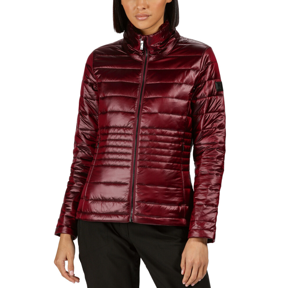 (8, Purple) Regatta Womens Lustel Lightweight Insulated Quilted Outdoor Walking Jacket Coat