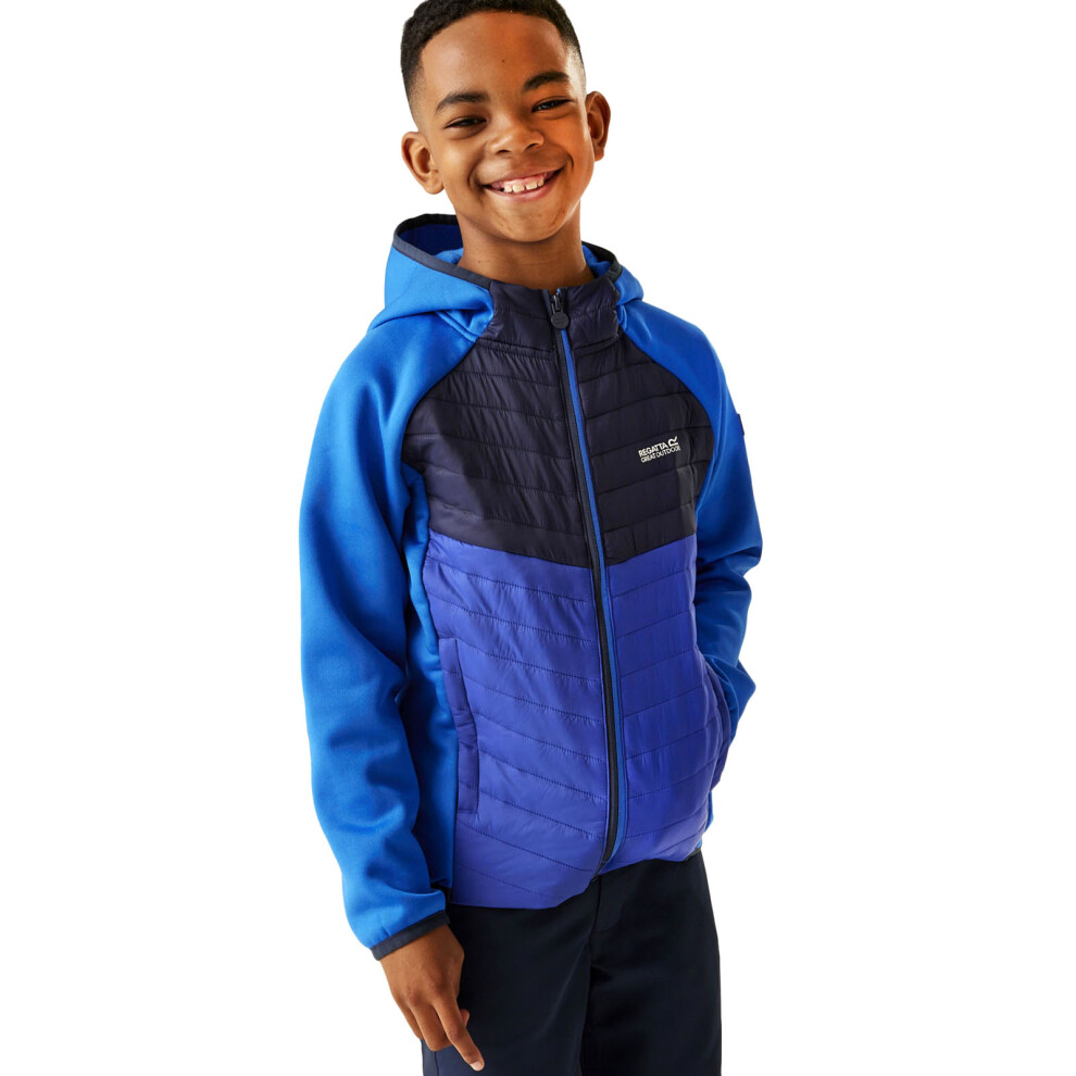(13 Yrs, Oxford Blue) Regatta Kids Kielder Hybrid VIII Hooded Outdoor Walking Hiking Softshell Jacket