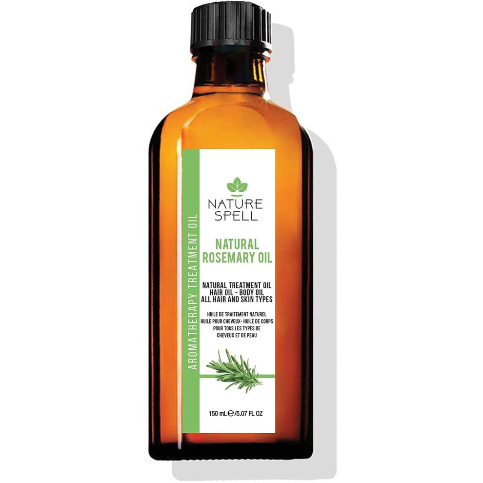 Nature Spell Rosemary Oil for Hair & Skin 150 ml Rosemary Oil for Hair Growth Treat Dry Damaged Hair to Target Hair Loss