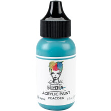Dina Wakley Media Acrylic Paint 1oz-Peacock MDQ-59851