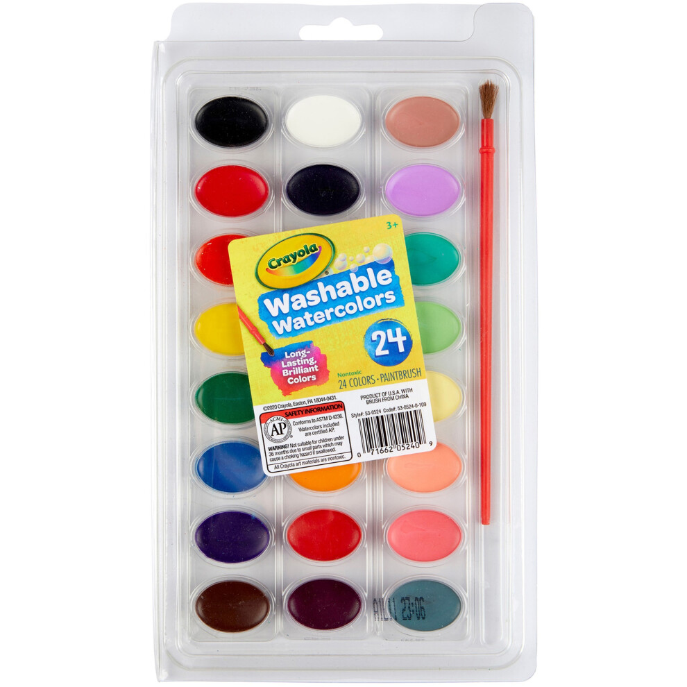 Crayola Washable Watercolors-24 colors 53-0524