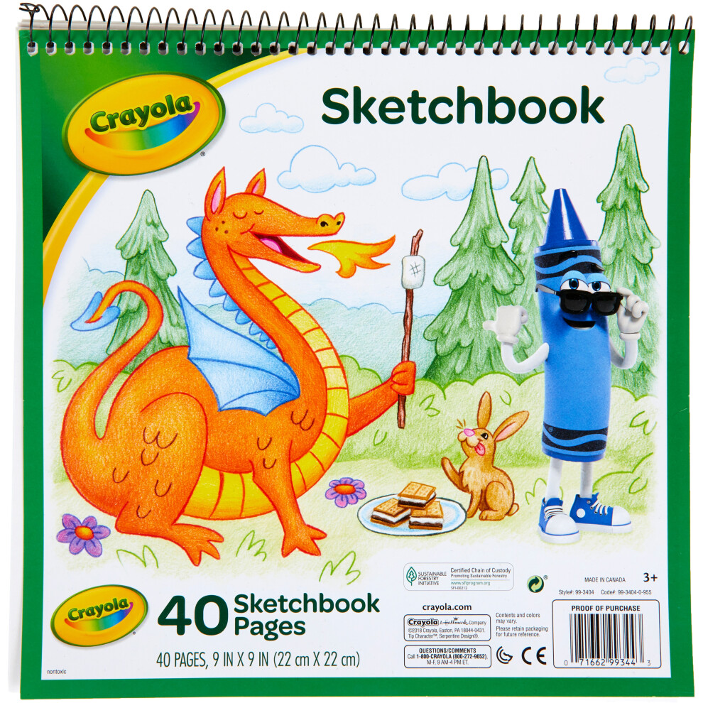 Crayola Sketchbook 9"X9"-40 Sheets 99-3404