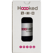Hoooked Macrame Hanging Basket Kit W/Zpagetti Yarn-Black PAK162-1