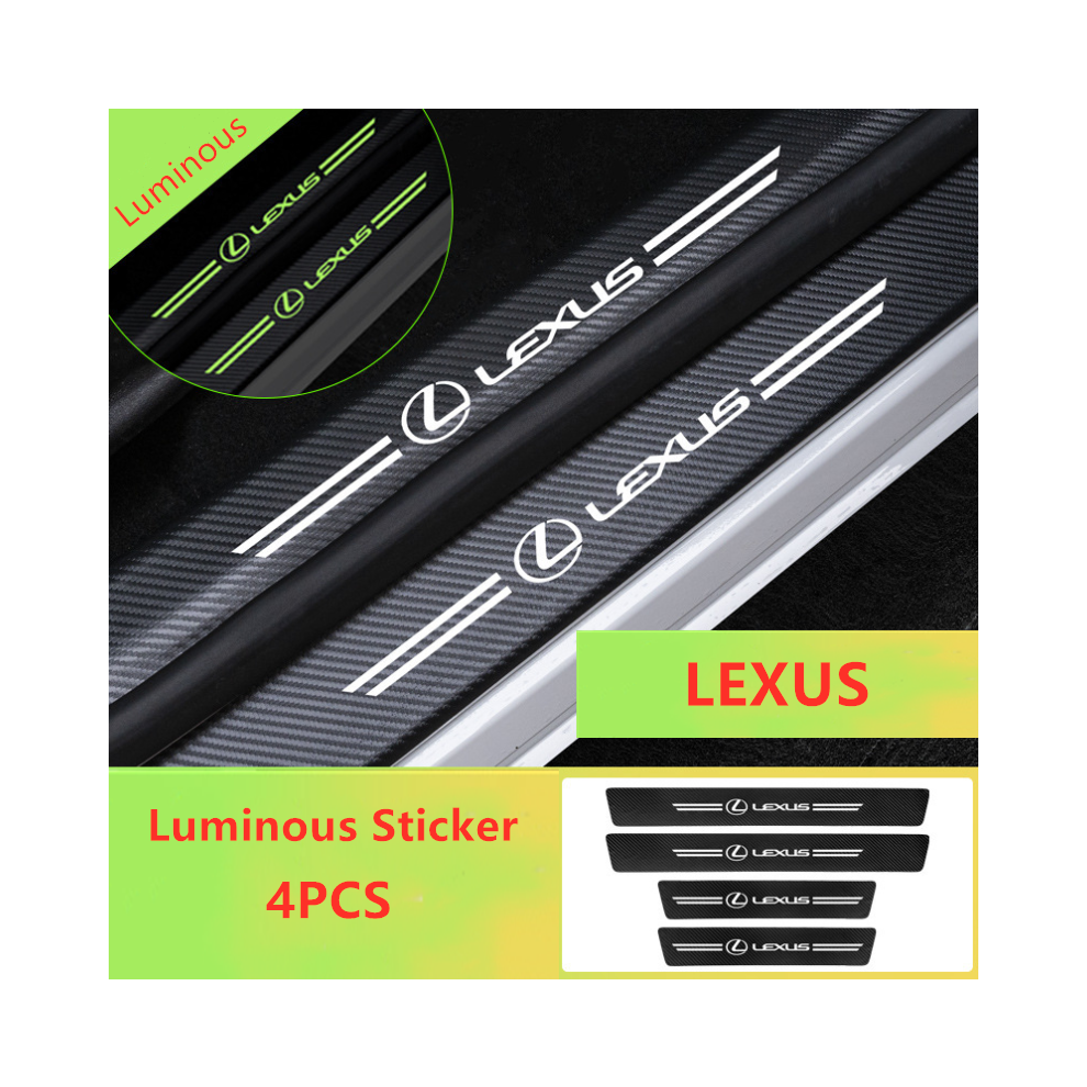 For LEXUS Car Door Plate Sill Scuff Anti Scratch Luminous Sticker