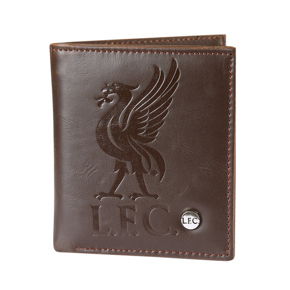 Liverpool FC Wallet Faux Leather Luxury Brown OFFICIAL Football Gift